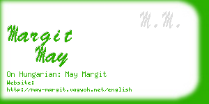 margit may business card